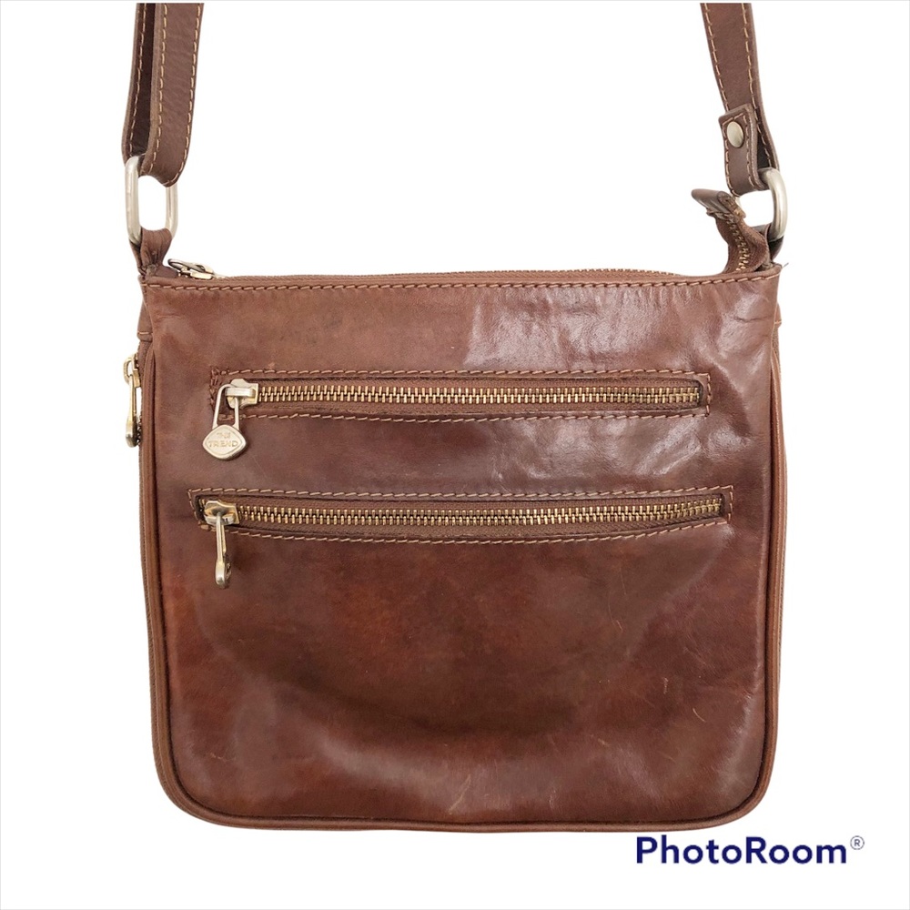 Elegant Brown Leather Crossbody Bag